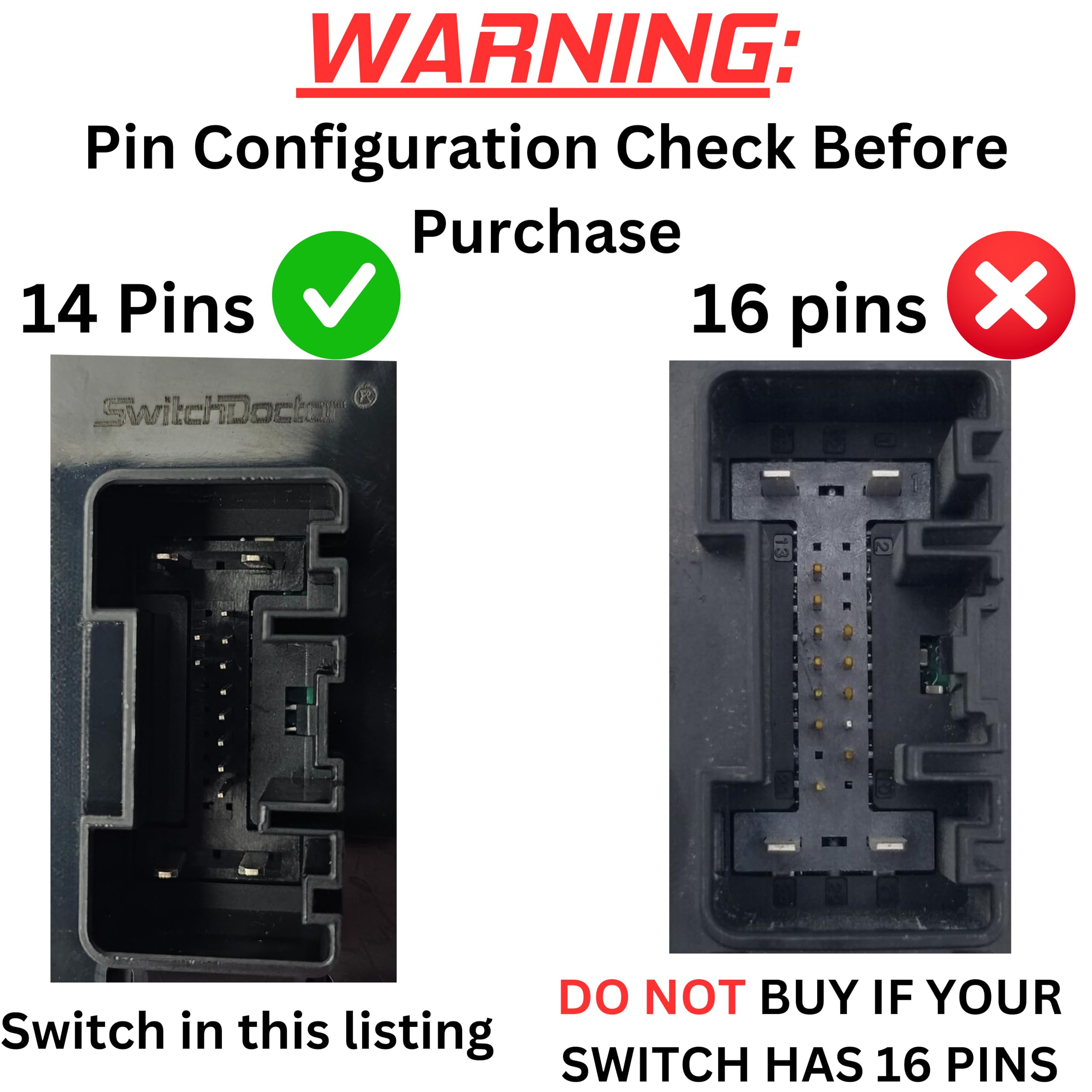 SWITCHDOCTOR Window Master Switch compatible with 2019-2022 Blazer; 2018-2021 Traverse & Terrian; 2018-2022 Equinox (Automatic Up & Down Functionality Driver's Door) (23326295, 84151775, 84512890)