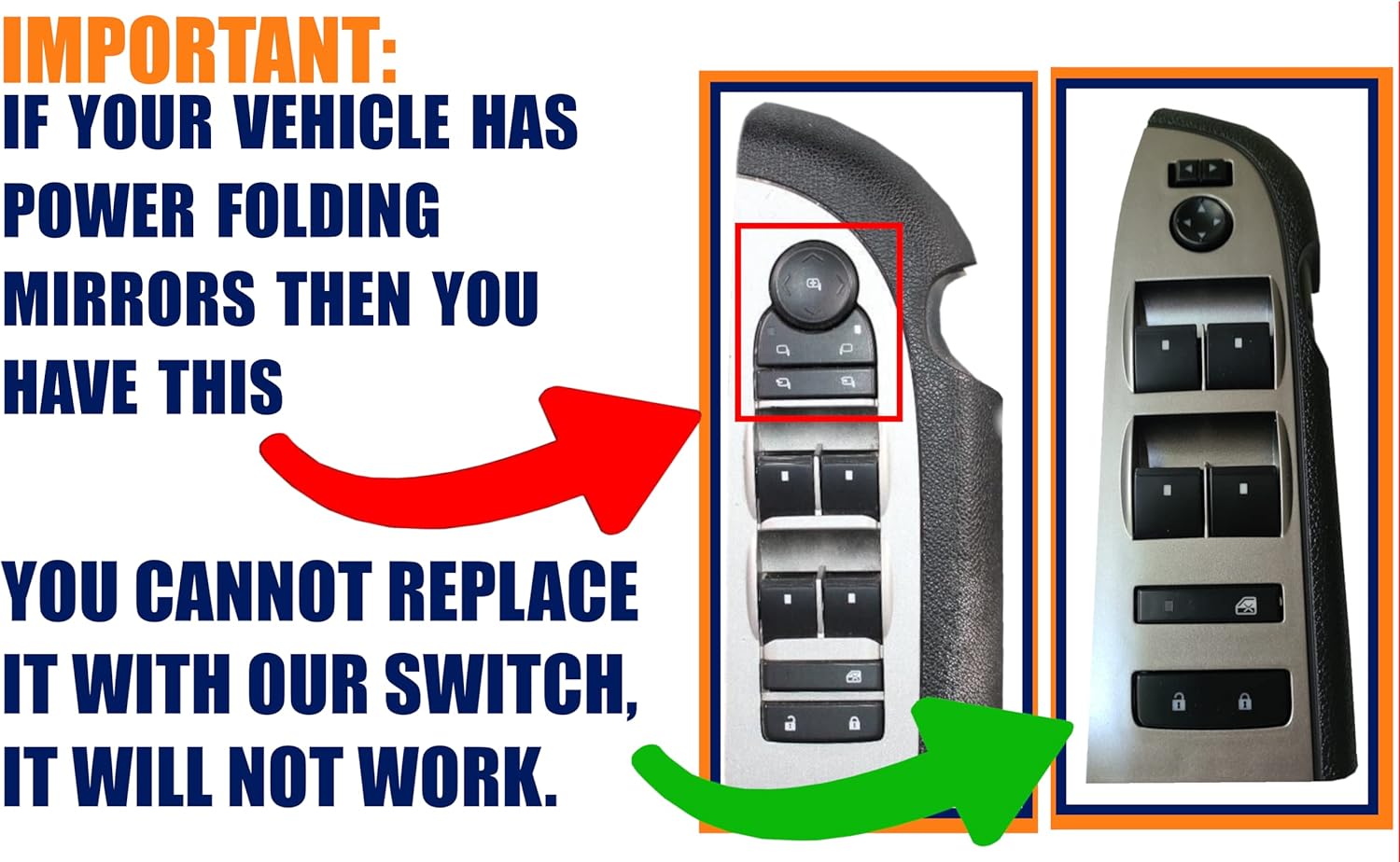 SWITCHDOCTOR Window Master Switch for 2009-2017 Chevrolet Traverse (20945129, Chevy, Power, Control, Button)