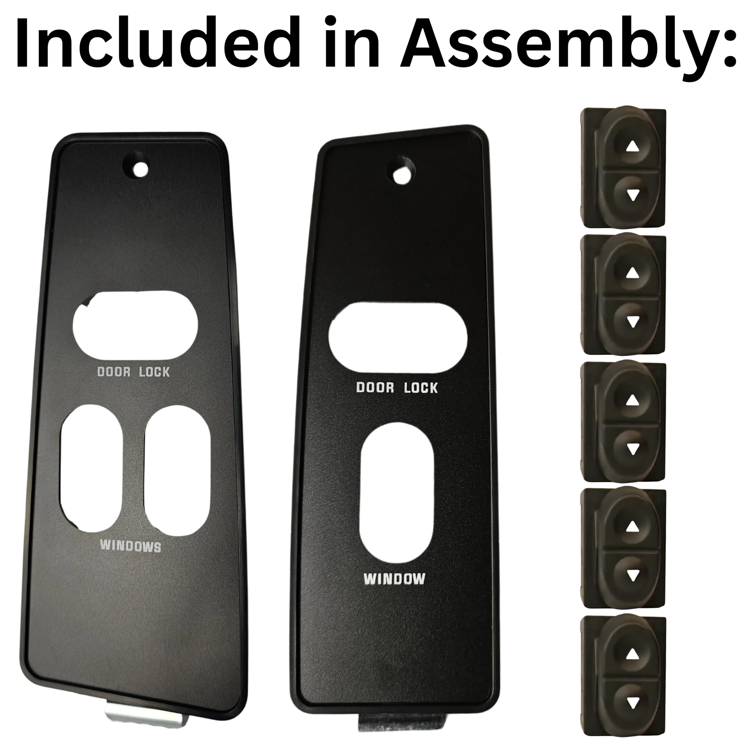 SWITCHDOCTOR Window Master Switch & Front Passenger Set for 1987-1993 Ford Mustang Coupe (Bezel, Lock, 2 Door, Full Assembly)