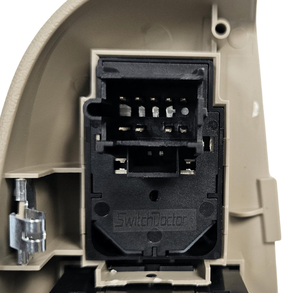 SWITCHDOCTOR Master Window Switch & Tan Bezel Assembly for 2000-2002 Chevrolet Silverado, Suburban, Avalanche, Tahoe, and GMC Yukon and 1999-2002 GMC Sierra (Crew, Extended Cab)