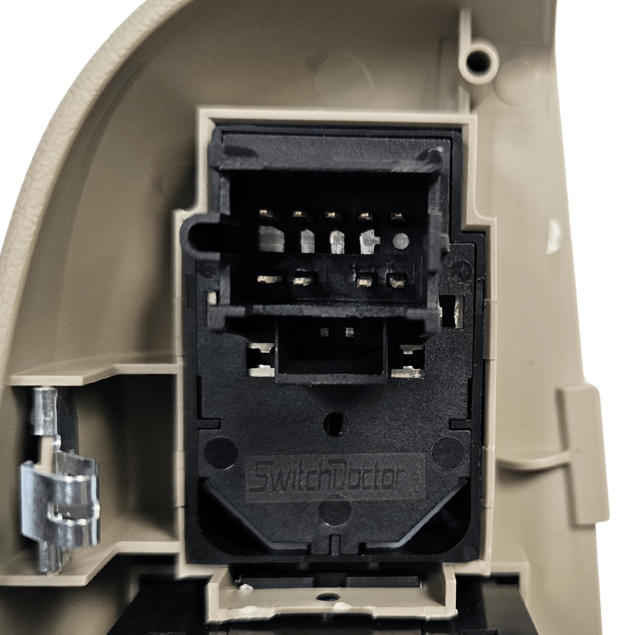 SWITCHDOCTOR Master Window Switch & Tan Bezel Assembly for 2000-2002 Chevrolet Silverado, Suburban, Avalanche, Tahoe, and GMC Yukon and 1999-2002 GMC Sierra (Crew, Extended Cab)
