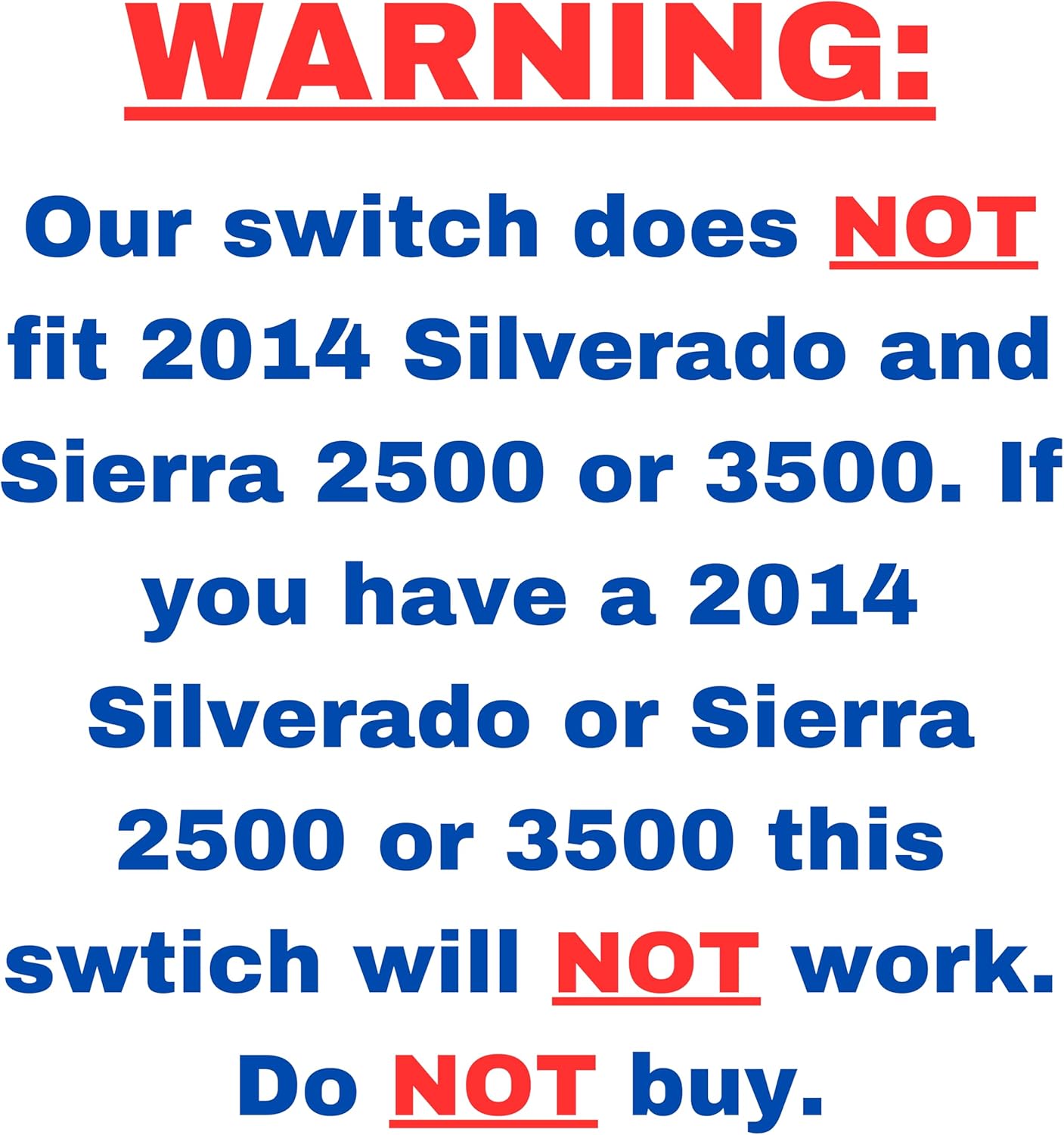 SWITCHDOCTOR Window Master Switch for 2014-2019 Chevrolet Silverado and GMC Sierra (Crew Cab, Double Cab, Extended Cab, 23427098, 23129539 Chevy, Power, Control, Button)