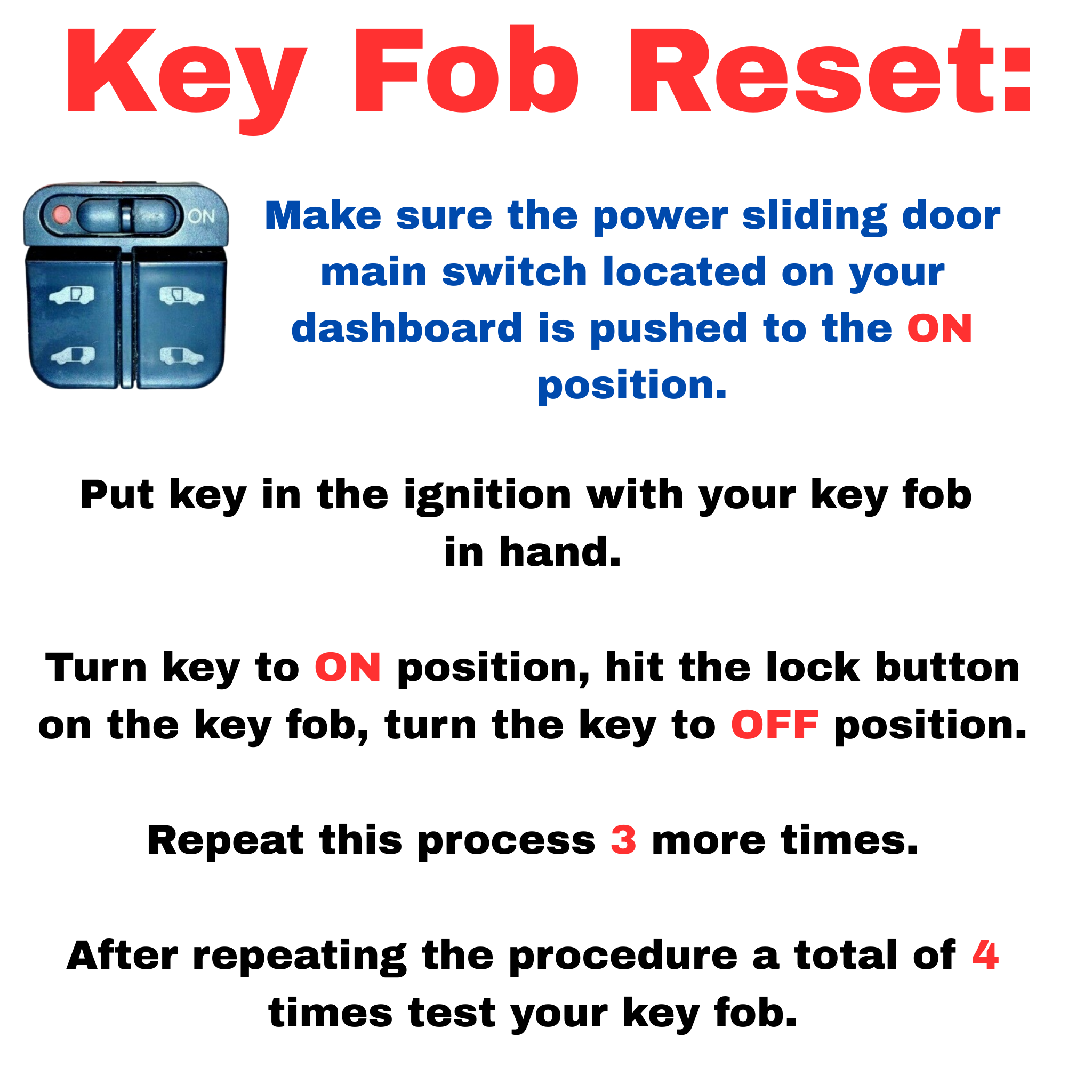 Window Master Switch Assembly for 2005, 2006, 2007, 2008, 2009, 2010 Honda Odyssey EX, LX, EX-L, Touring